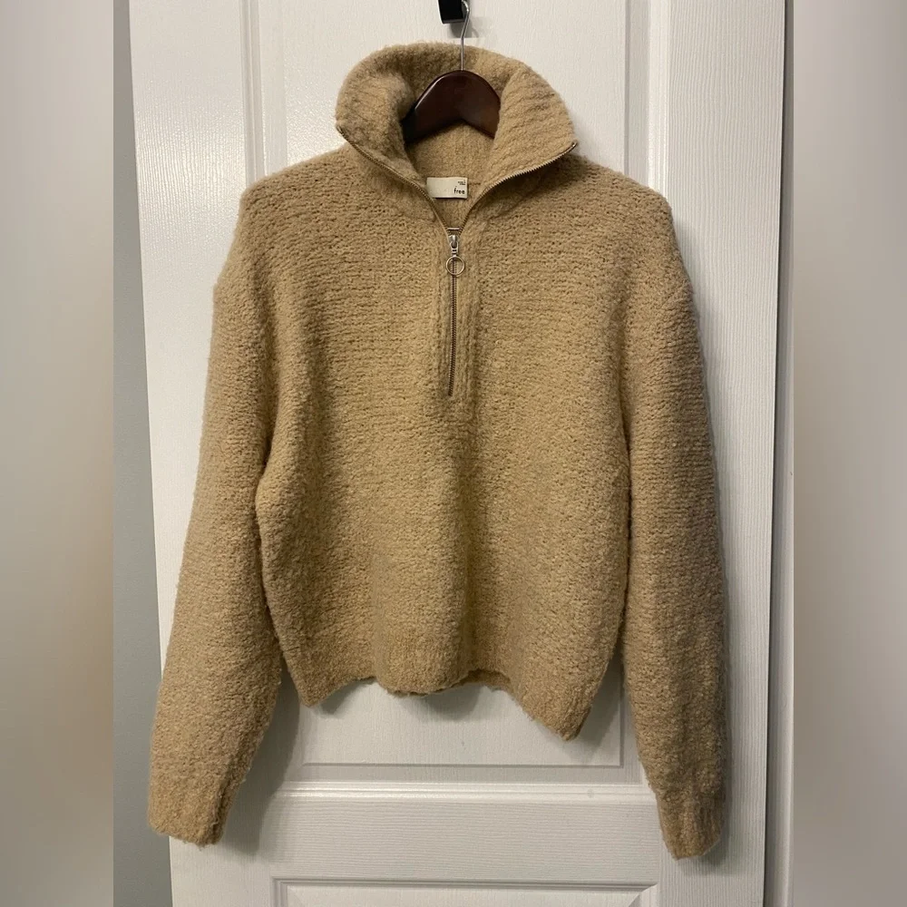 Aritzia Wilfred Free Gwyneth Sweater Alpaca Italian Marino Wool Warm Size Large - Picture 4 of 11
